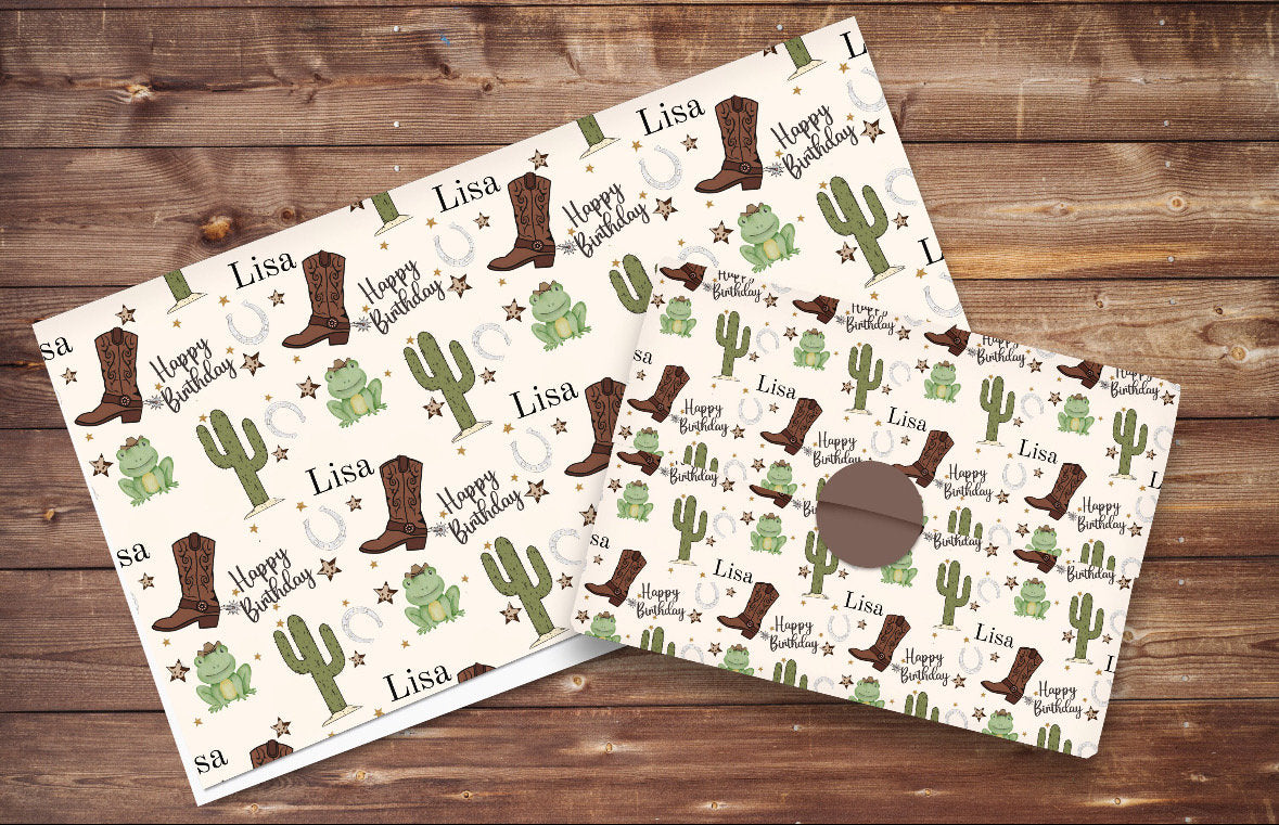 Western Cowboy Gift Wrapping Paper