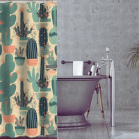 Cacti Lover Gift Home Decor Cactus Farmhouse Bath Curtain Housewarming Gift for New Home Owner Boho Cactus Shower Cover Minimalist Guest