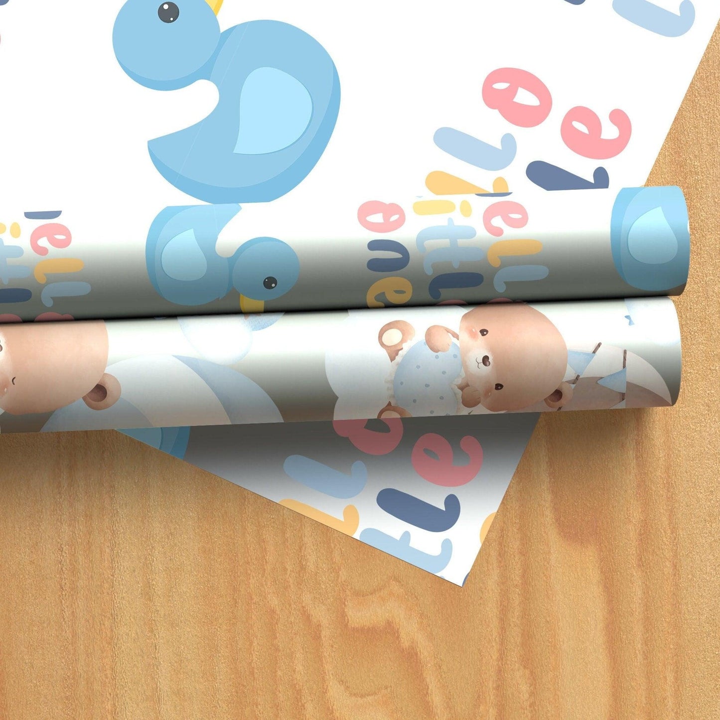 Wrapping Paper Newborn Custom Paper Baby Shower Gift Wrap Newborn Paper Wrapping Gift Baby Paper Custom Duck Little Baby Gift for New Mom - The Ripple Effect Co.US