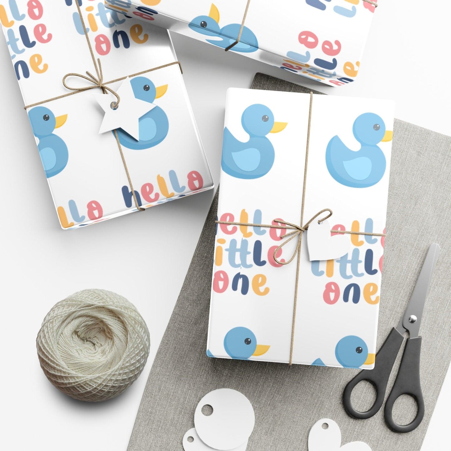 Wrapping Paper Newborn Custom Paper Baby Shower Gift Wrap Newborn Paper Wrapping Gift Baby Paper Custom Duck Little Baby Gift for New Mom - The Ripple Effect Co.US